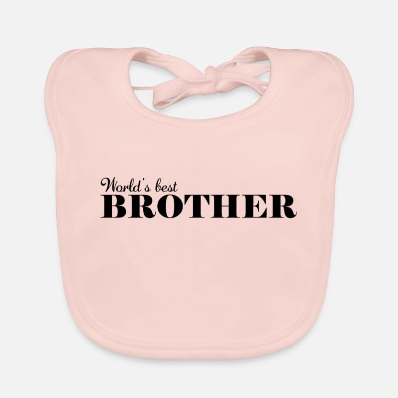 Bester Bruder der Welt - Baby Bio-Lätzchen - Rose