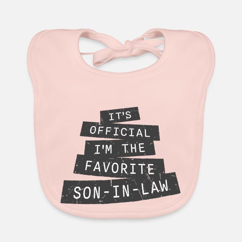 It's Official I'm The Favorite Son-In-Law Spruch Baby Bio-Lätzchen