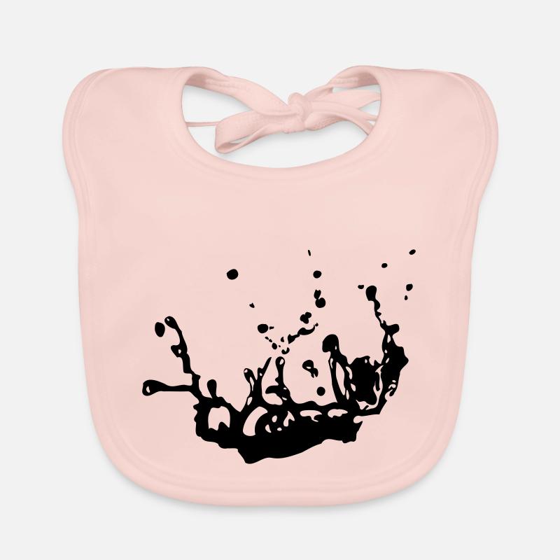 Wassertropfen - Baby Bio-Lätzchen - Rose