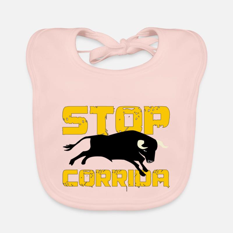 corrida - Bavoir bio Bébé - rose