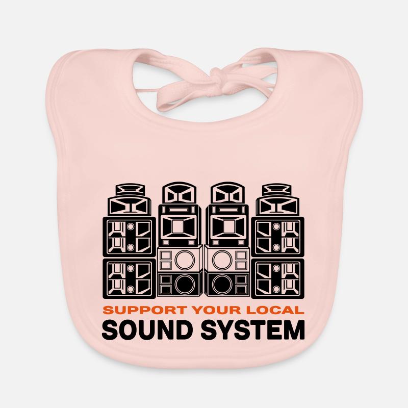support sound system - Bavoir bio Bébé - rose