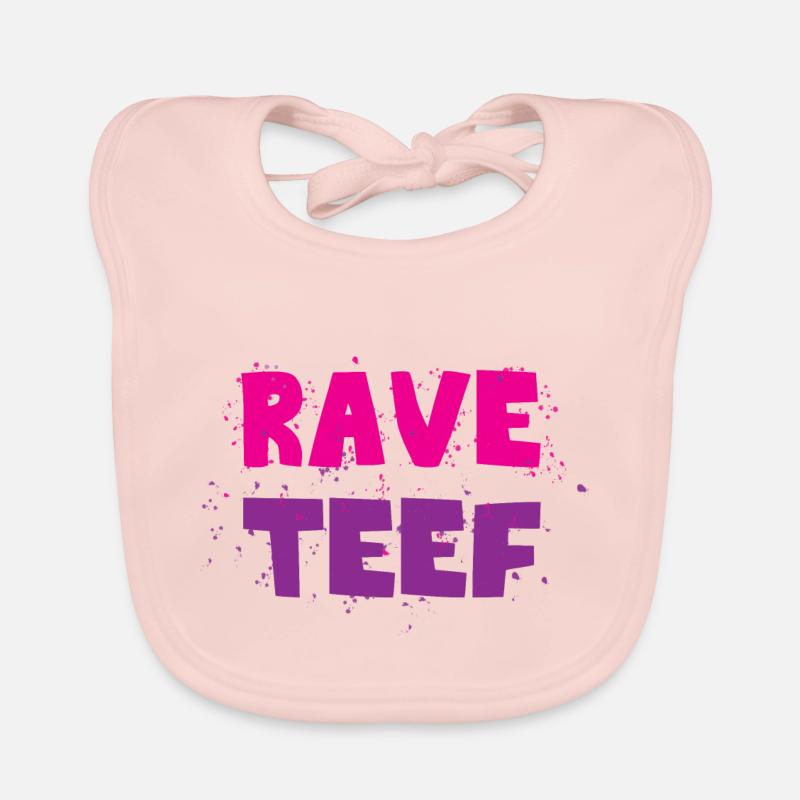 Rave teef - Organic Baby Bibs - rose