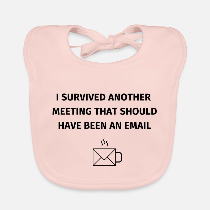 I Survived Another Meeting Organic Baby Bibs