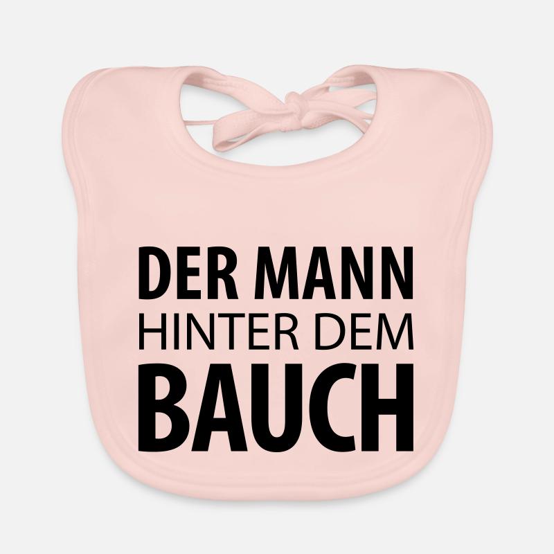 Der Mann hinter dem Bauch (dh) - Baby Bio-Lätzchen - Rose