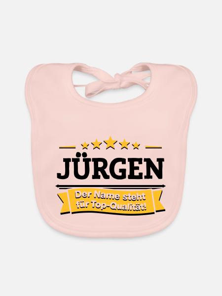 Jürgen – Der Name steht für Top-Qualität! - Baby Bio-Lätzchen - Rose