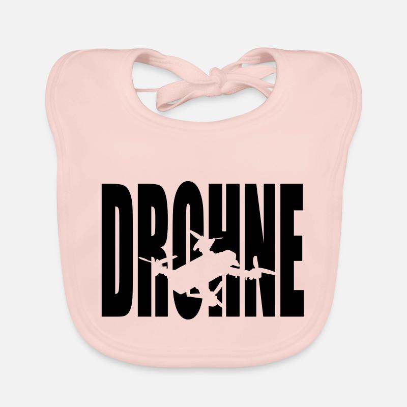Drohne Text 1 Baby Bio-Lätzchen