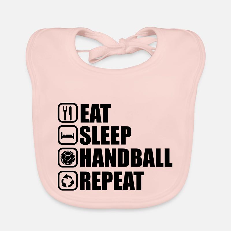 eat sleep handball repeat Bavoir bio Bébé