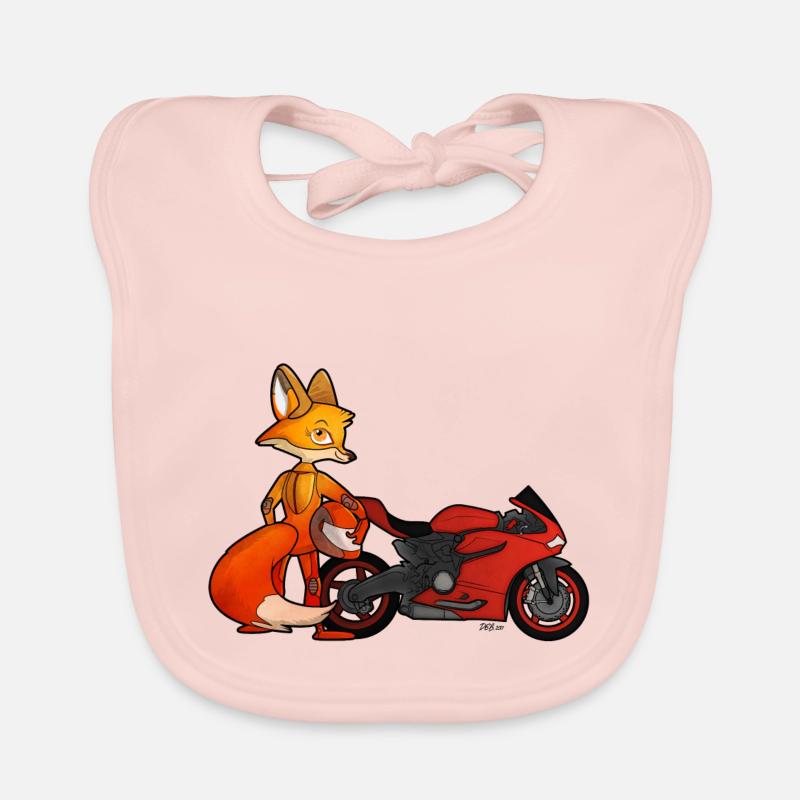 Fuchs Motorrad Baby Bio-Lätzchen