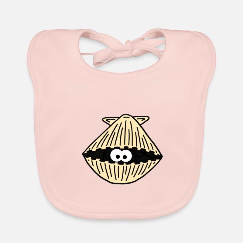 Muschel / clam / shell Baby Bio-Lätzchen