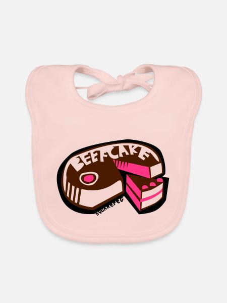 beefcake - Organic Baby Bibs - rose - Front