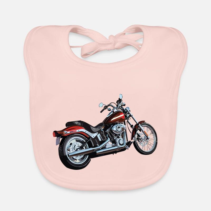 red motorcycle gift gift idea Organic Baby Bibs
