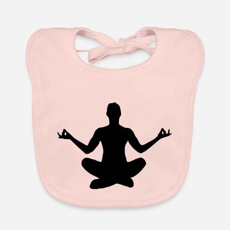 Yoga Silhouette Pose - Bavoir bio Bébé - rose