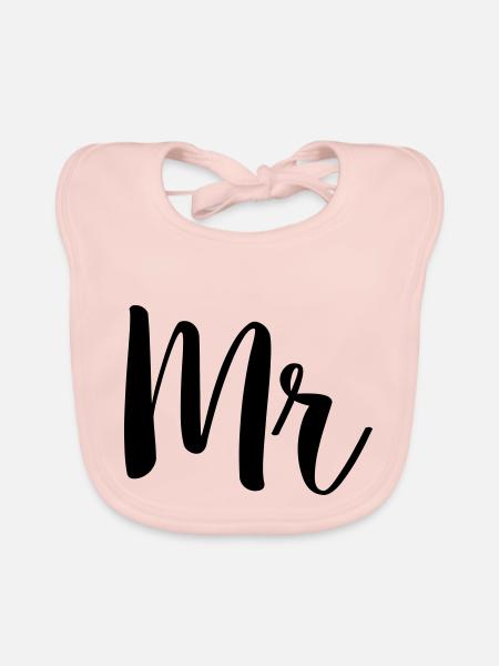 mr simple - Organic Baby Bibs - rose - Front