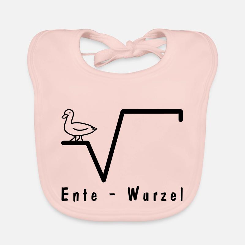 Mathe Ente Wurzel Schule, Uni Witze Text - Baby Bio-Lätzchen - Rose
