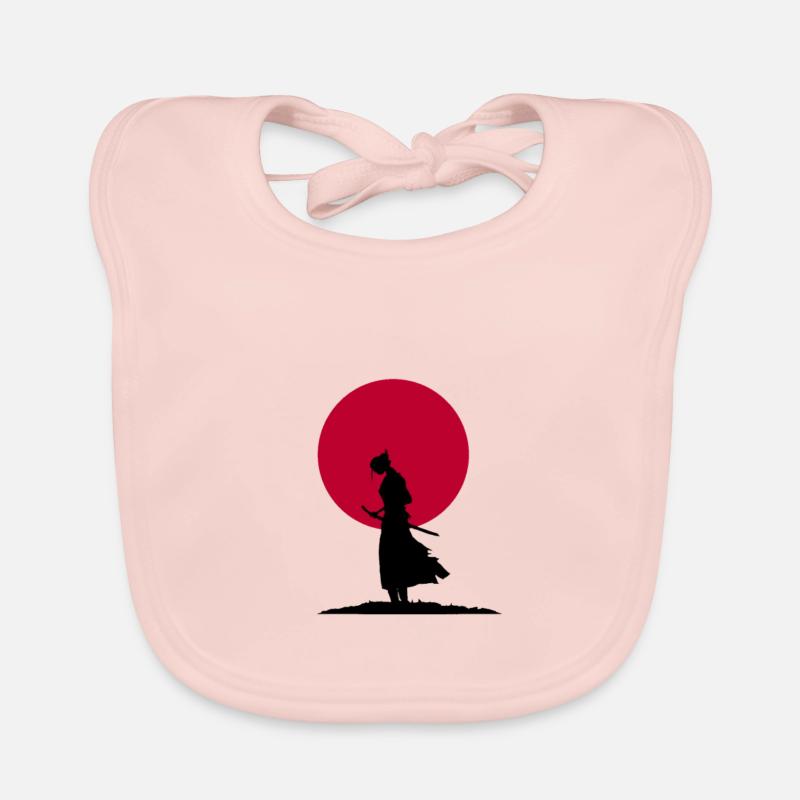 Samurai und Sonne Baby Bio-Lätzchen