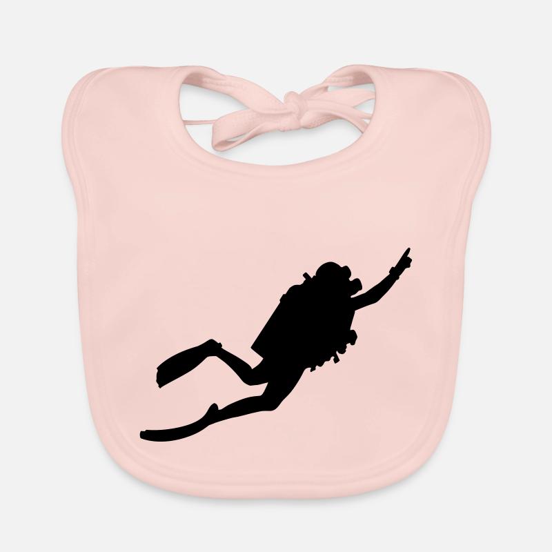 taucher - Baby Bio-Lätzchen - Rose