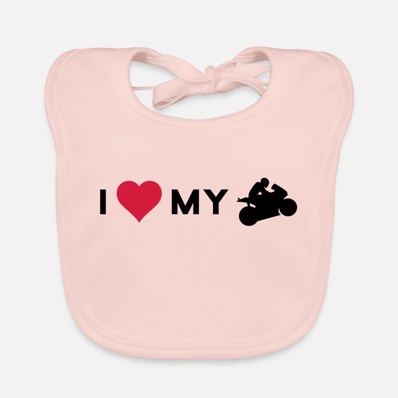 i love my motorcycle Organic Baby Bibs