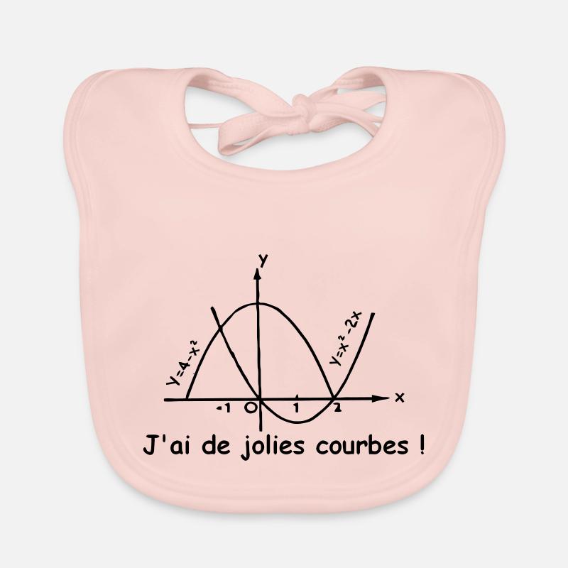 jolies_courbes - Bavoir bio Bébé - rose