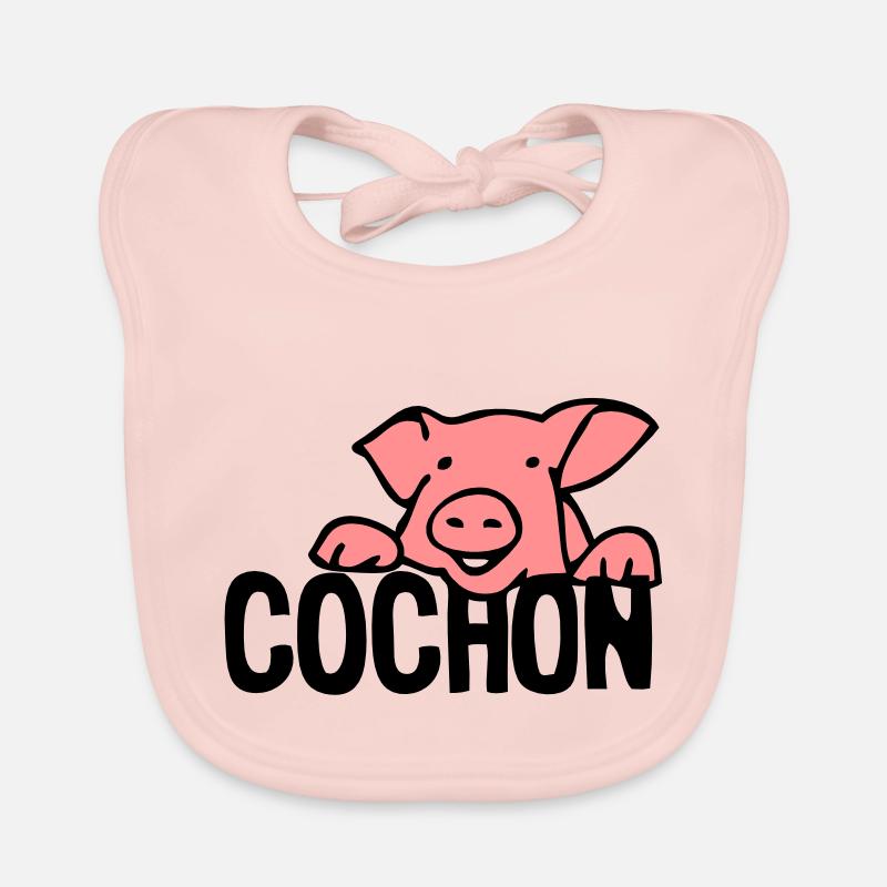Schwein Schweinekopf 28054 Baby Bio-Lätzchen