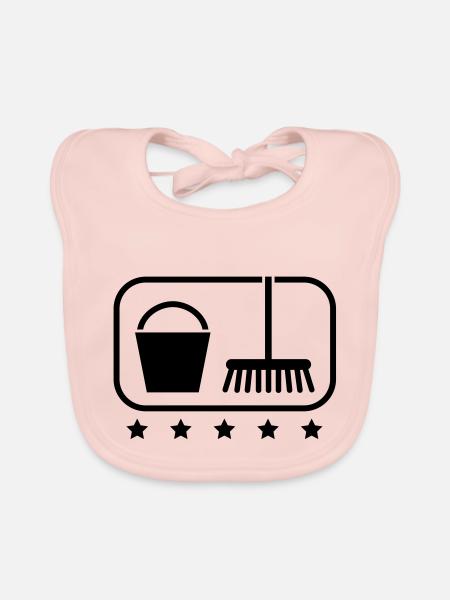 putzen_icon_po1 - Organic Baby Bibs - rose - Front