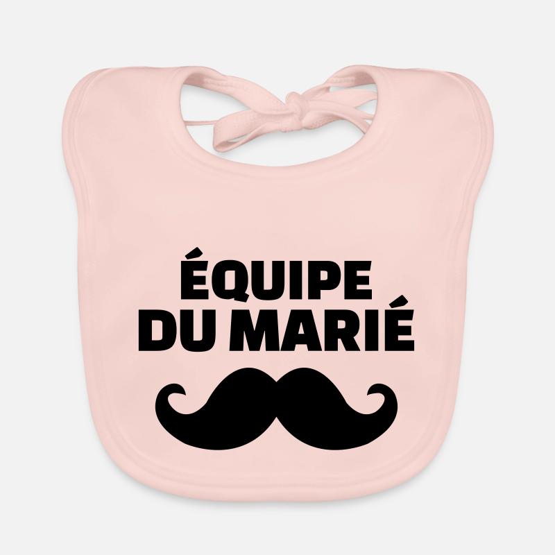 équipe du marié Bavoir bio Bébé