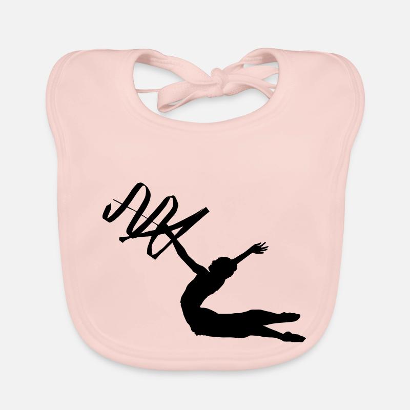 gymnastique rythmique 3 - Bavoir bio Bébé - rose