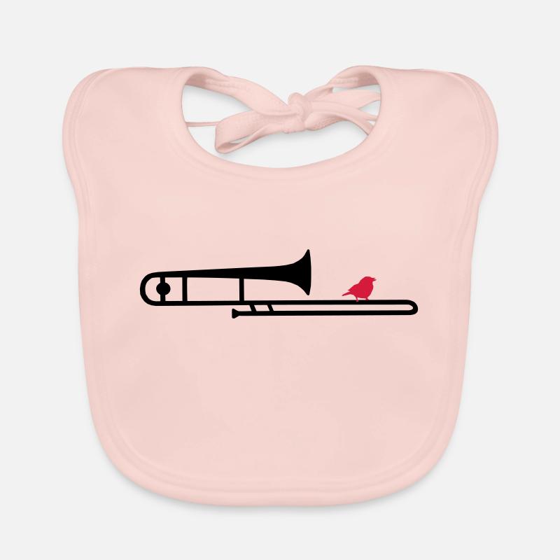 trombonebird - Baby Bio-Lätzchen - Rose