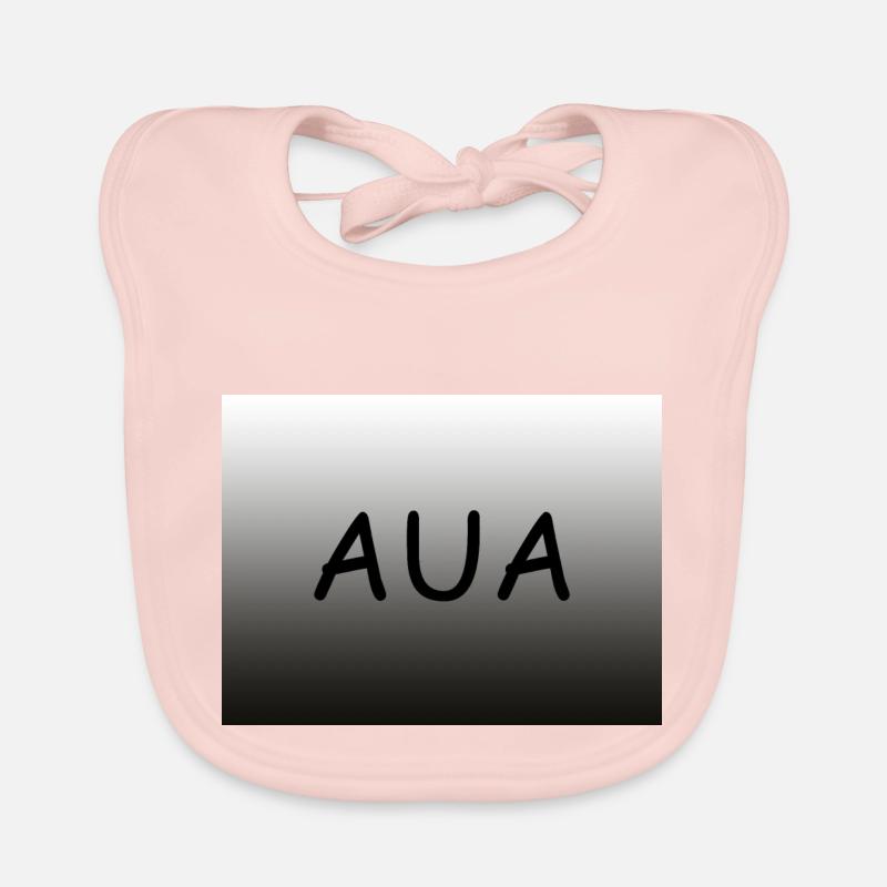 Lettering Aua horizontal with gradient Organic Baby Bibs