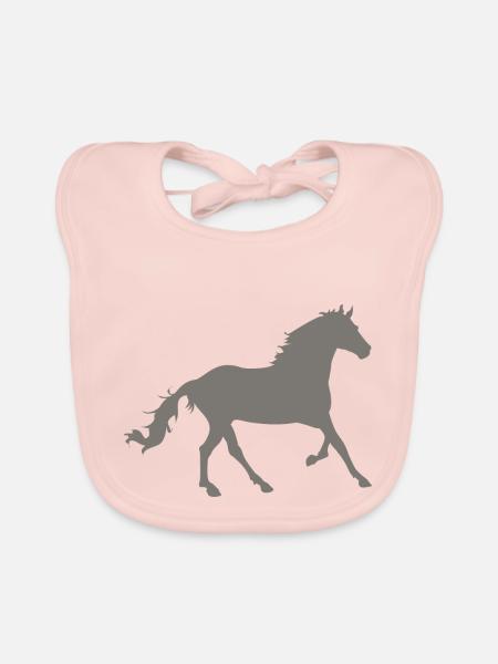 horse - Organic Baby Bibs - rose