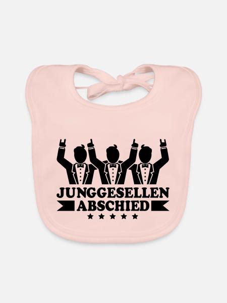 junggesellenabschied_f1 - Bavoir bio Bébé - rose - Devant