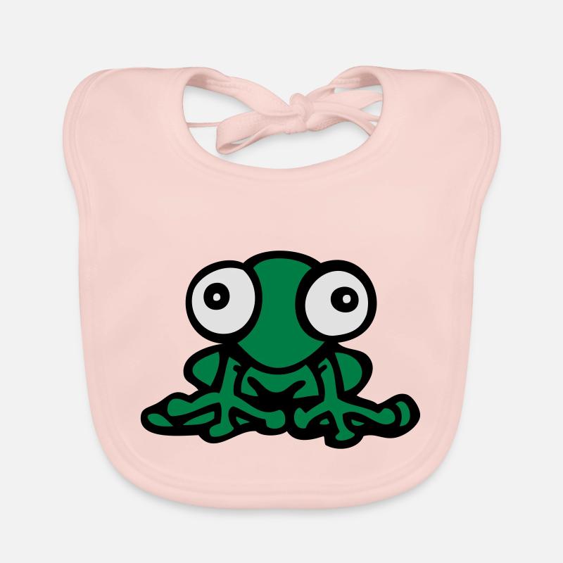 dessin rigolo grenouille mignon kawaii Fun comics - Bavoir bio Bébé - rose