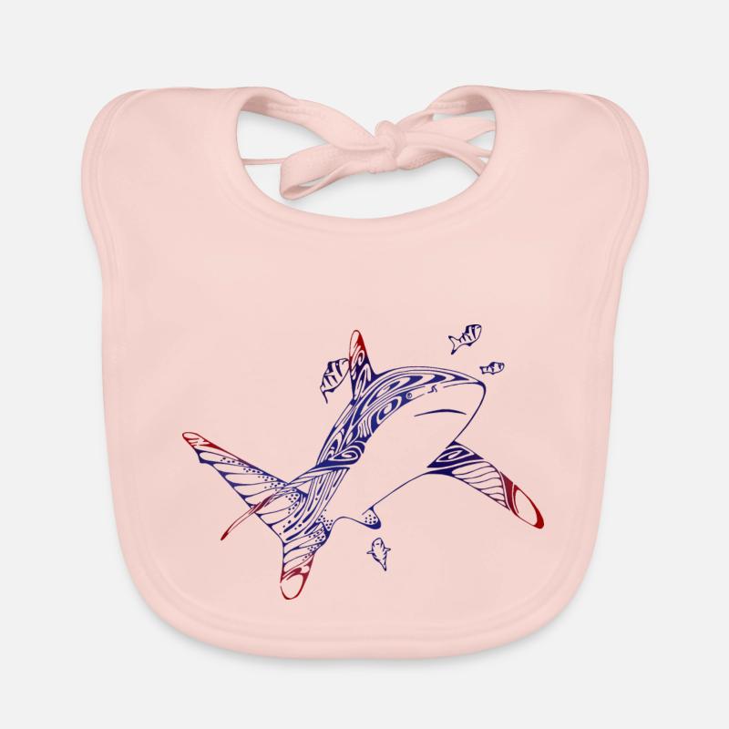 Tatouage de plongée requin plongeur Bavoir bio Bébé