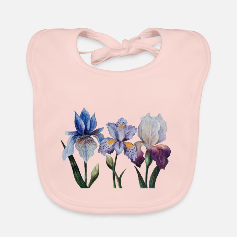 Iris Blumen Baby Bio-Lätzchen