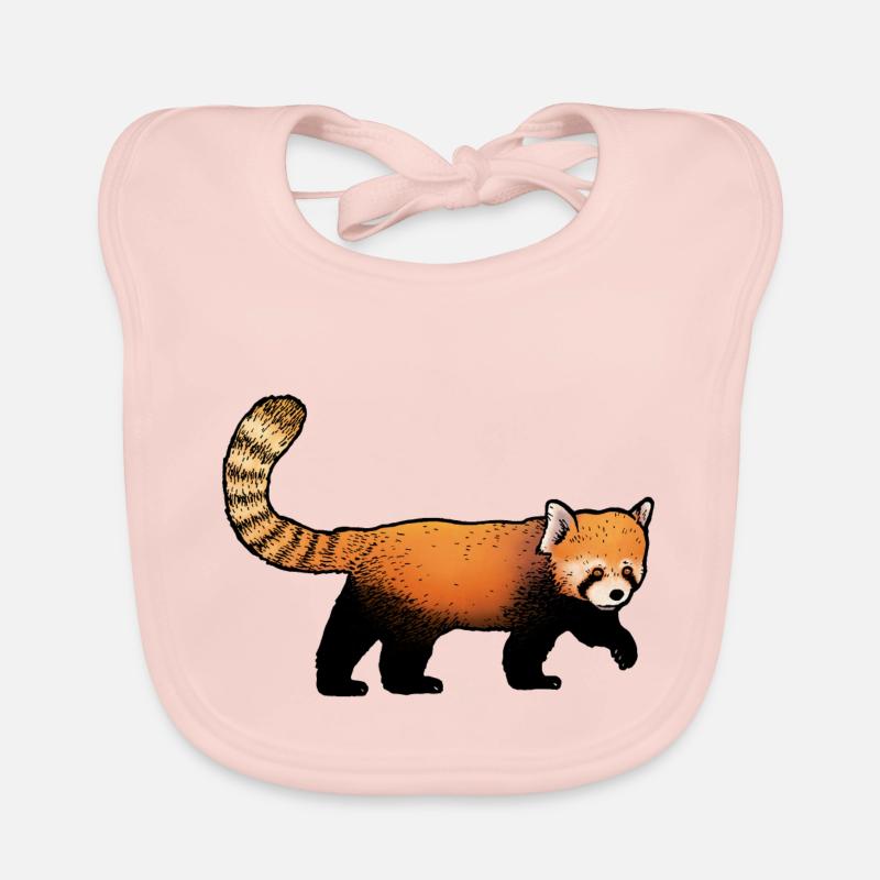 Panda Roux / Red Panda 02 Bavoir bio Bébé