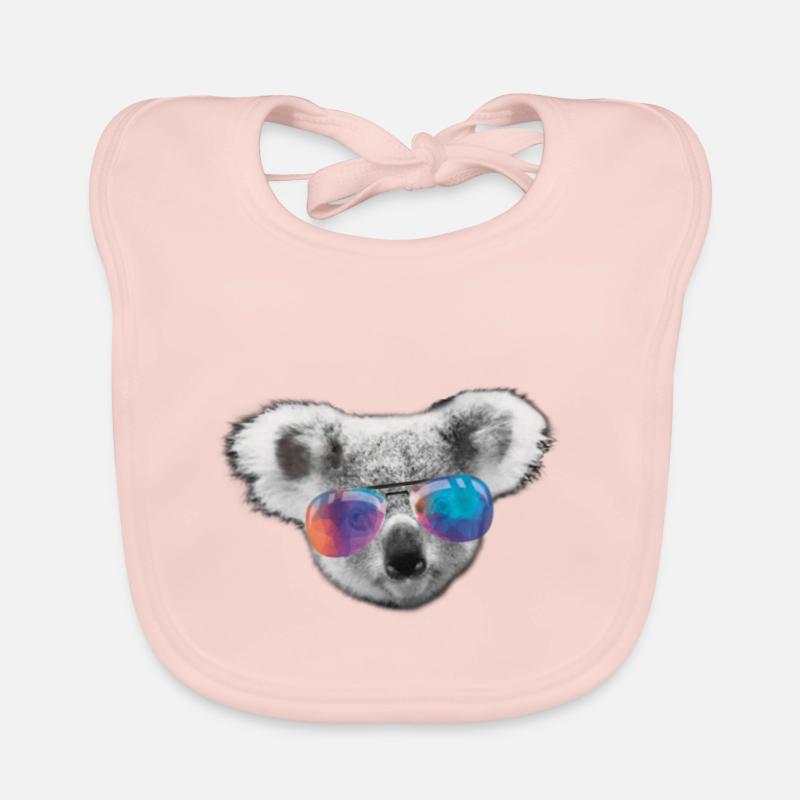 koala schwaz tête blanche Bavoir bio Bébé