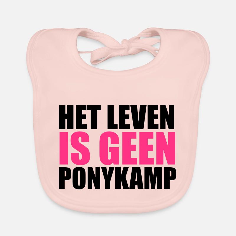 Het Leven is geen Ponykamp - Bavoir bio Bébé - rose