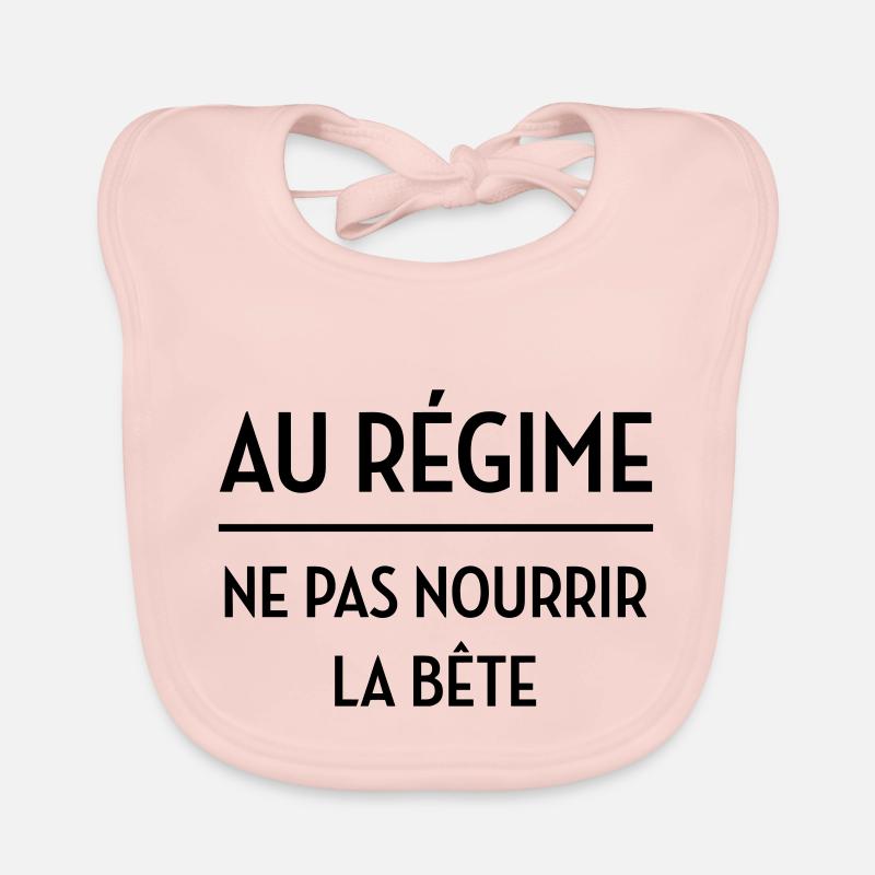 Régime - Diète - Gros - Grosse - Humour - Marrant - Bavoir bio Bébé - rose