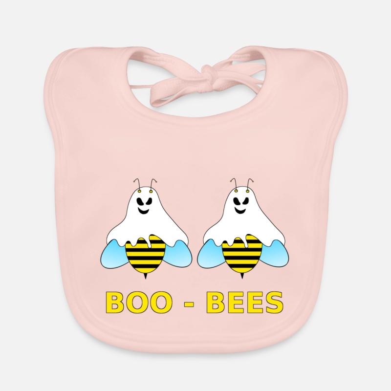 Boo Bees Ghost Bees Halloween Gift Idea Organic Baby Bibs