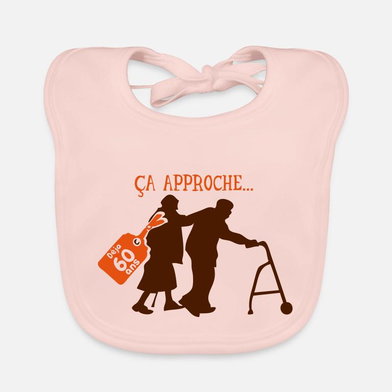 ca approche deja 60 ans anniversaire Bavoir bio Bébé