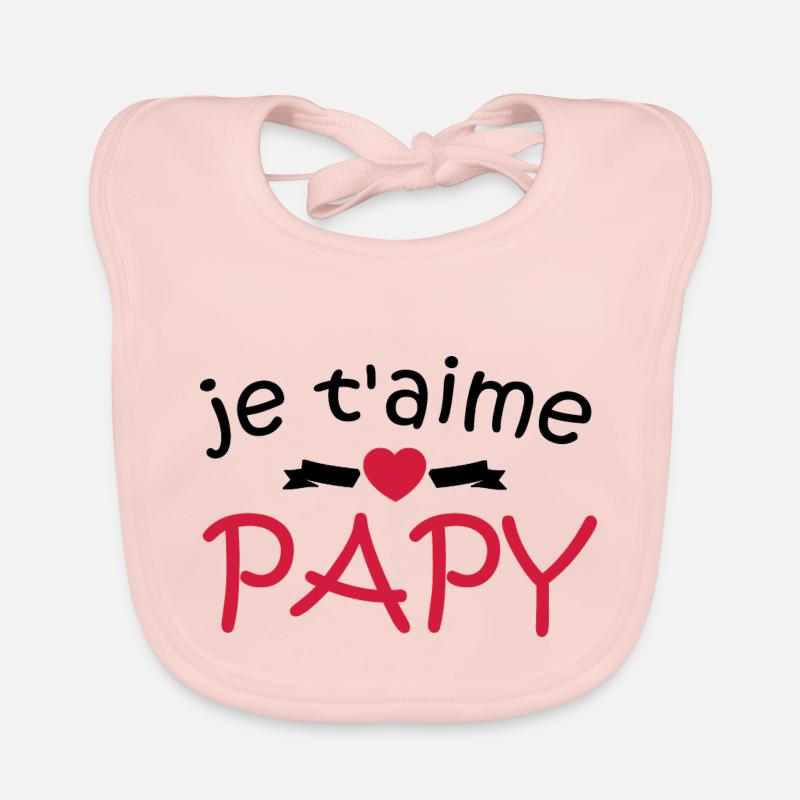 je t'aime papy Bavoir bio Bébé