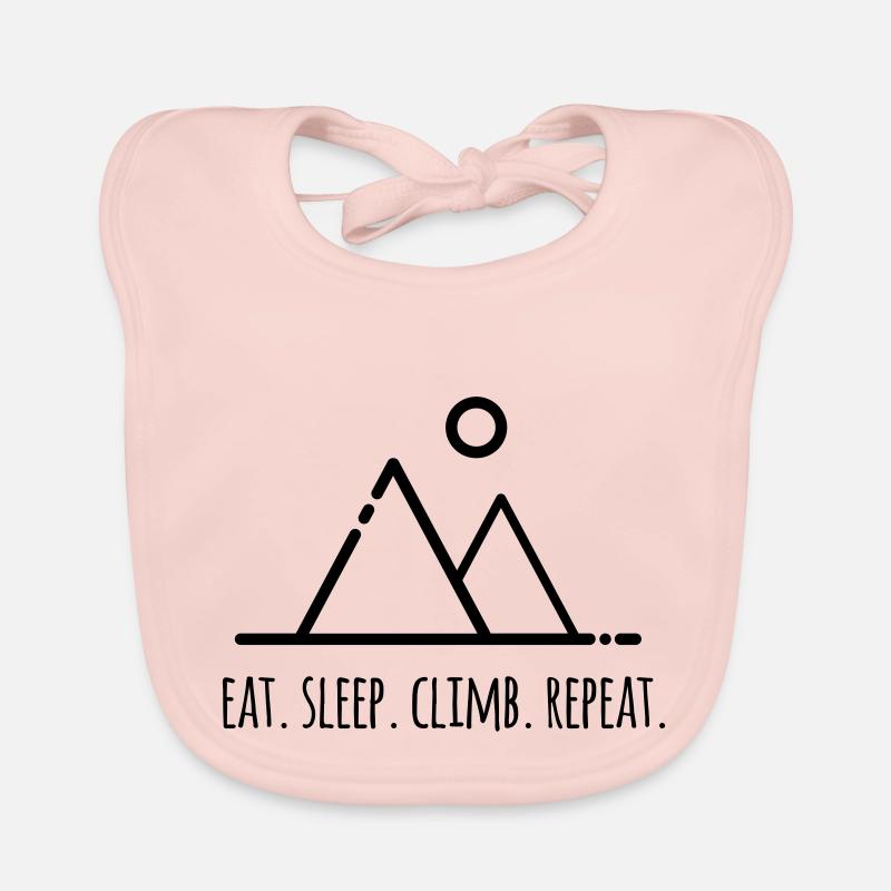 Eat.Sleep.Climb.Repeat - für Kletterer Baby Bio-Lätzchen