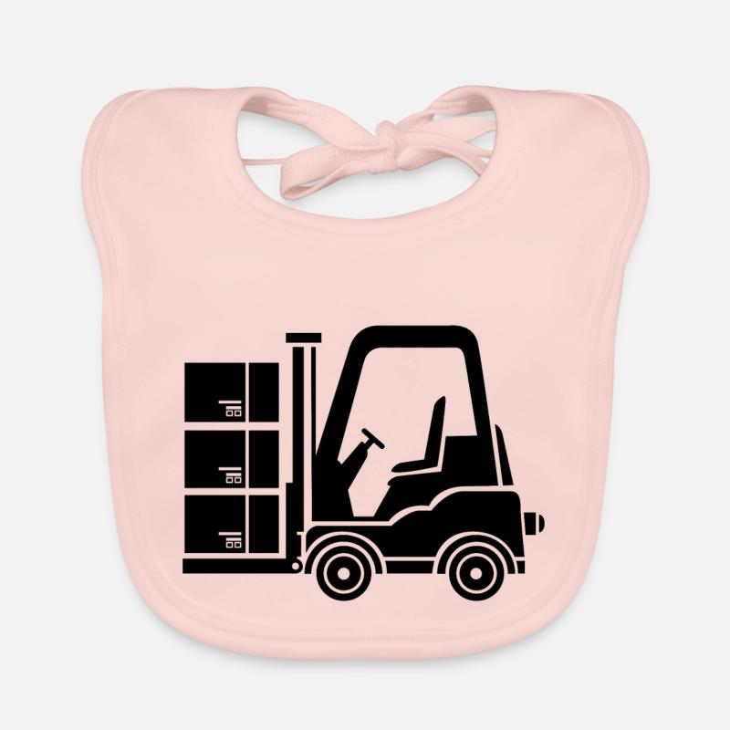 Forklift forklift forklift driver logistics package Organic Baby Bibs