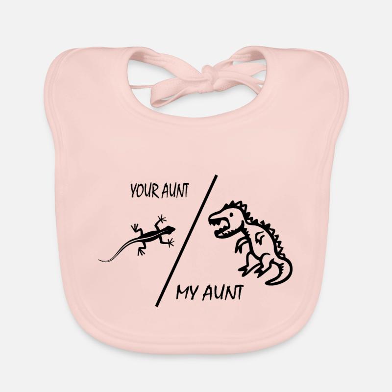 Dinosaurier Dino Dinosaur - Baby Bio-Lätzchen - Rose