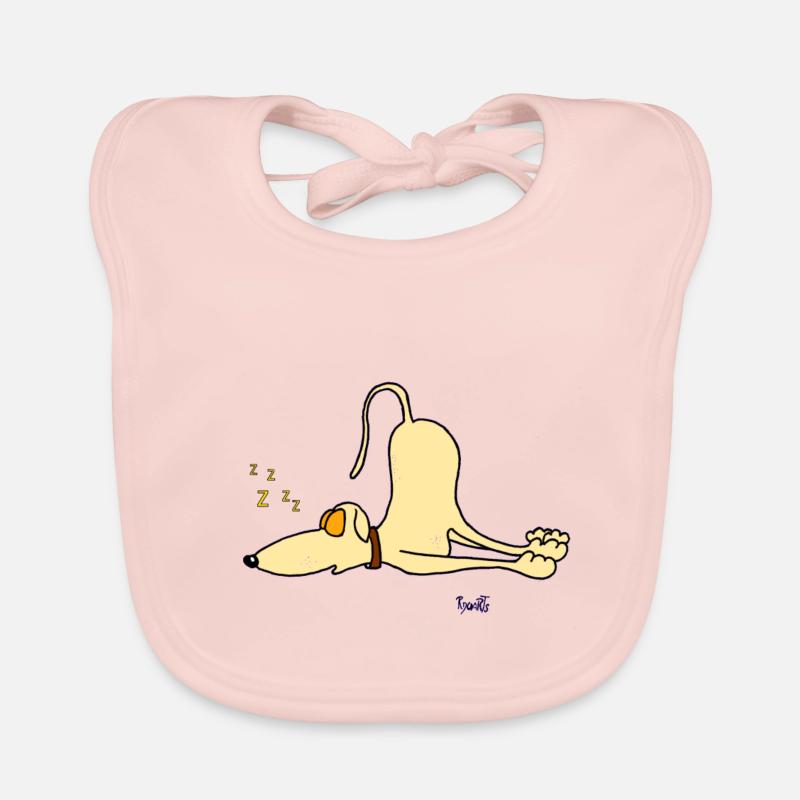 Greyhound - just sleeping Organic Baby Bibs