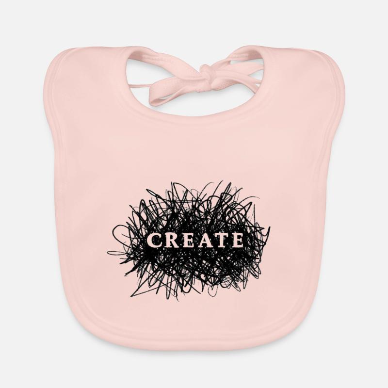 Create - Bavoir bio Bébé - rose