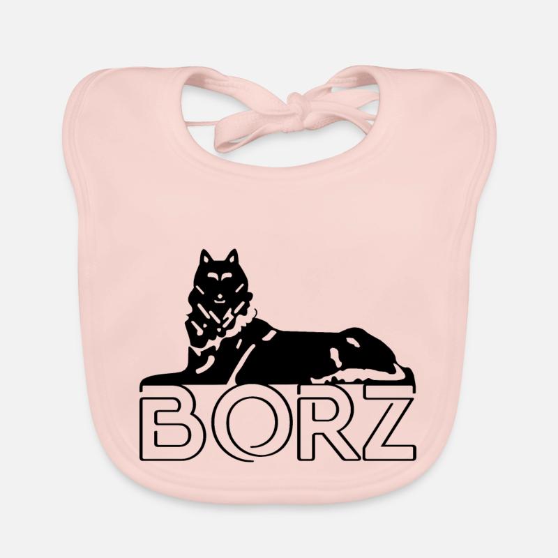 Chechen Borz avec inscription black Bavoir bio Bébé