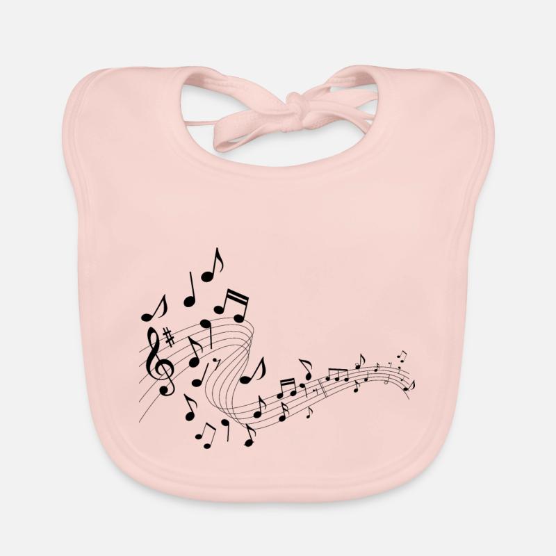 Note musicali Bavaglino ecologico per neonato