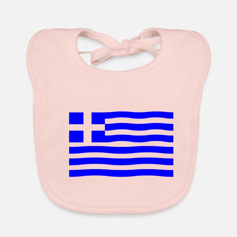 Drapeau de la Grèce / DRAPEAU GREC Bavoir bio Bébé