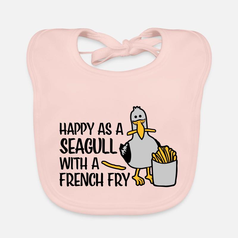 Heureux comme une mouette Bavoir bio Bébé