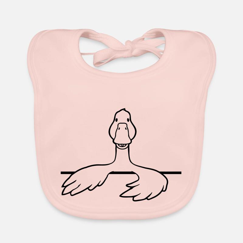 Comic Goose Behind the Wall Organic Baby Bibs